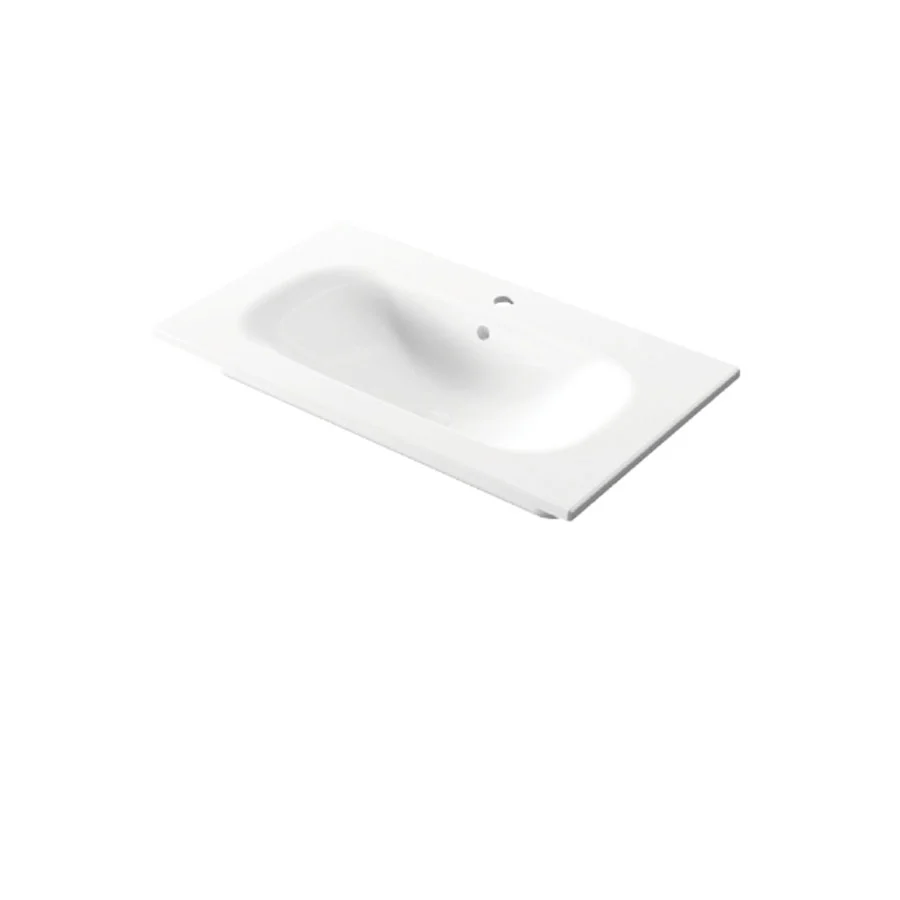 Rectangular built- sink glossy wit ceramic 81x46cm Soft Design-Ceramics series