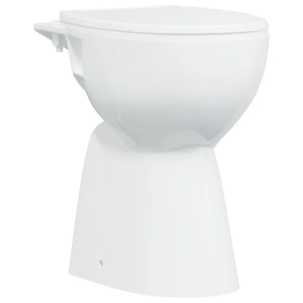 Toilet verhoogd 7 cm soft-close randloos keramiek wit