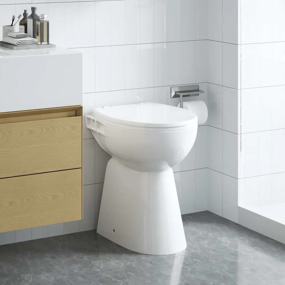 Toilet verhoogd 7 cm soft-close randloos keramiek wit