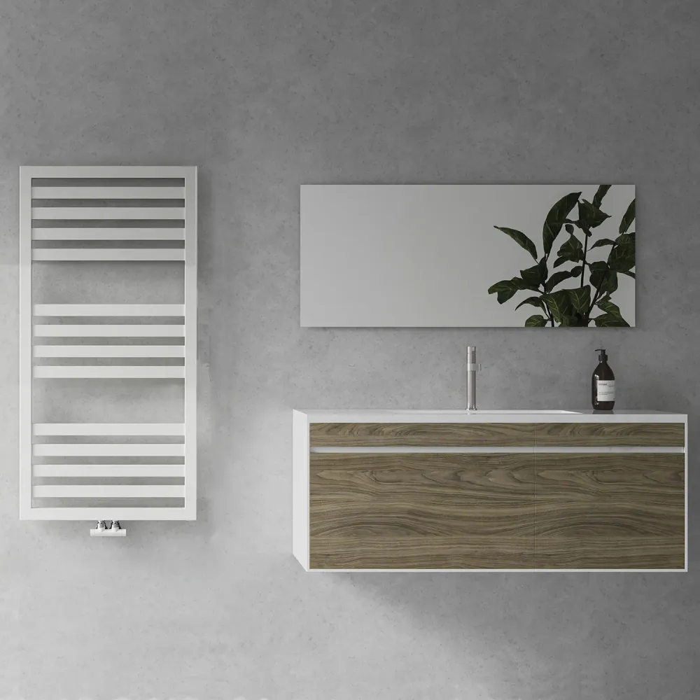 Hydraulic towel warmer model Cuneo 1200x500 straight - Ivoor