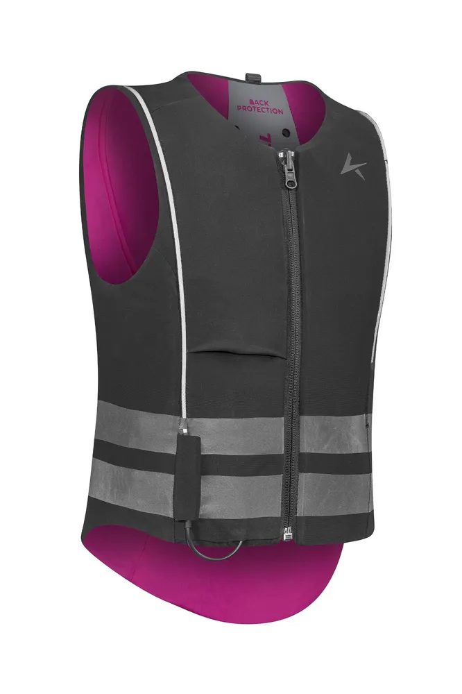 Ballistic High Visibility Junior Back Protector, reversibel Black/Bordeaux 10 years