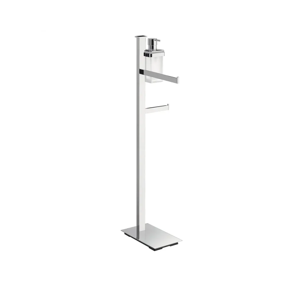 Right floor lamp soap dispenser, roll holder and towel holder messing Units Colombo Design