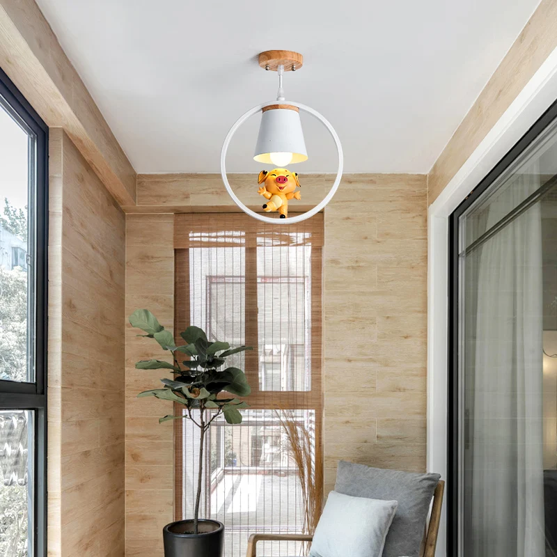 Van metaal Ring Semi Flushmount Fixture Conic Shade Minimalism 1 Light Ceiling Flush Mount Light Kitchen White