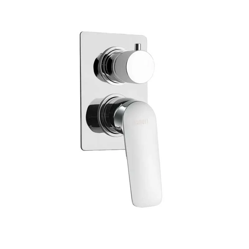 Built- shower mixer diverter, shiny chroom finish, Penelope collection Mamoli Rubinetterie Chroom