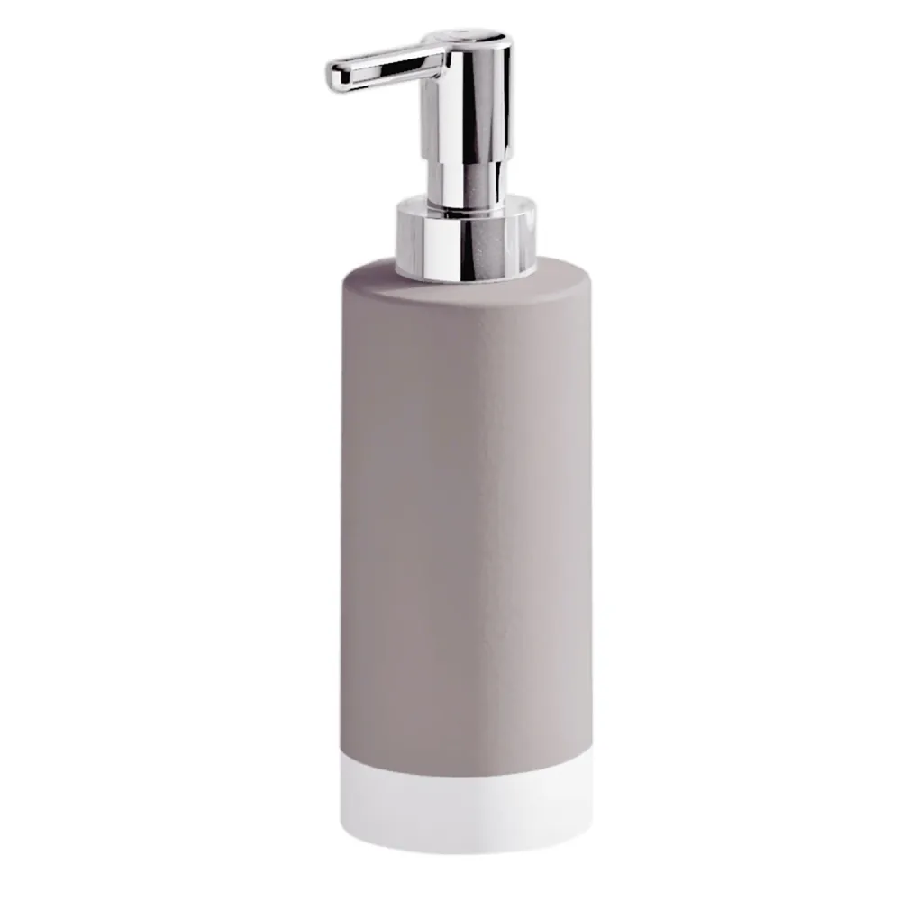 Ceramic soap dispenser metaalglans pump Gedy New Mizar series - Dove gray Messing Uitvoering