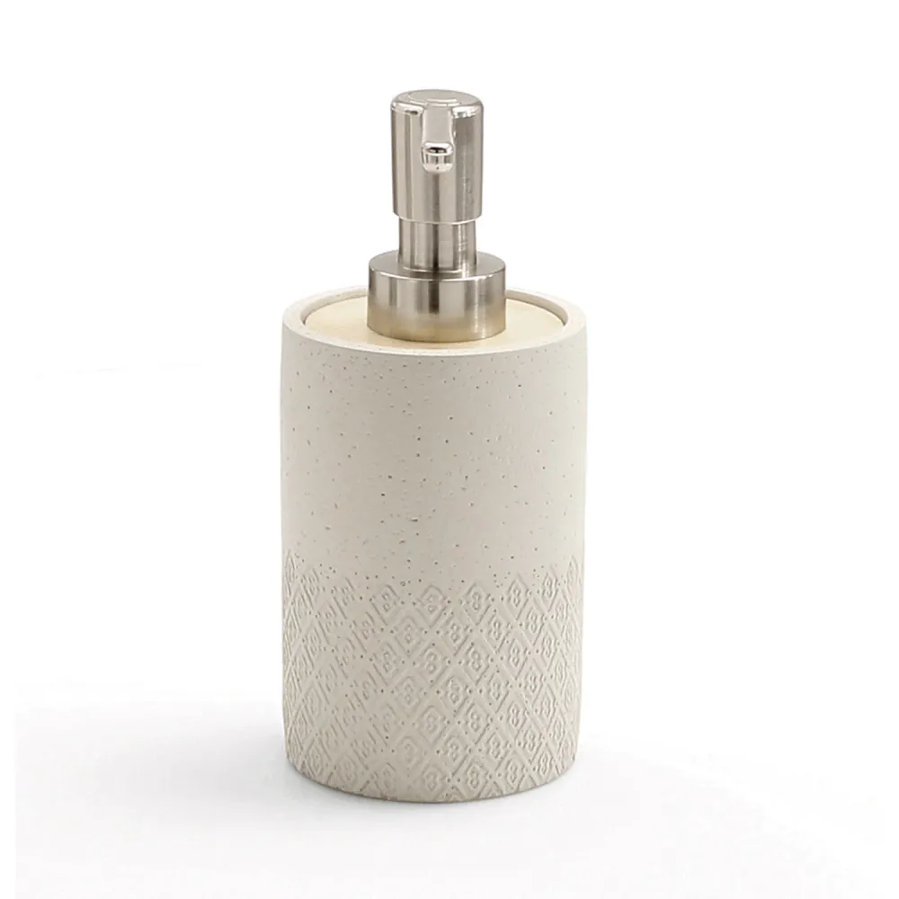 Professionele Kwaliteit Concrete and bamboeplant soap dispenser Gedy Afrodite series - Gray