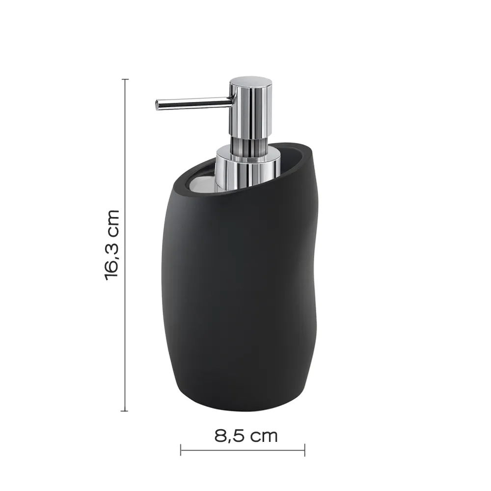 Soap dispenser dispenser Cromall Gedy Iside series - Effen Black