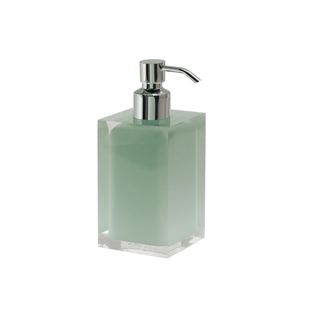 Support soap dispenser chrome metalen pump Gedy Rainbow series - Mint Green