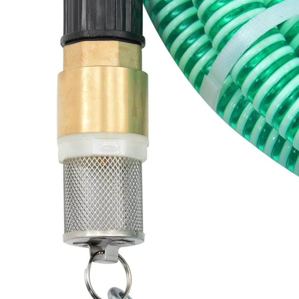 Waterbesparende Zuigslang met messing koppelingen 1,1'' 3 m VINYL groen