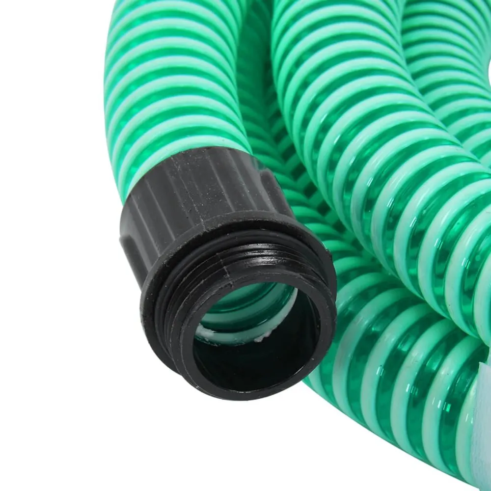 Waterbesparende Zuigslang met messing koppelingen 1,1'' 3 m VINYL groen