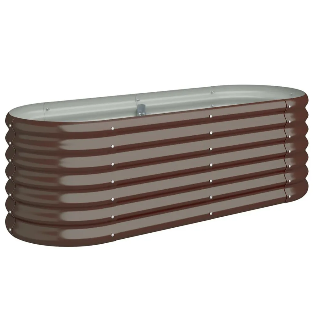 Antiek messing Plantenbak 114x40x36 cm gepoedercoat staal bruin
