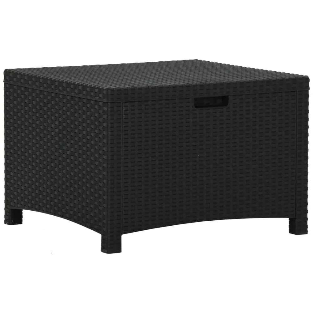 Gegalvaniseerde Tuinbox 60x54x41 cm PP rattan grafietkleurig