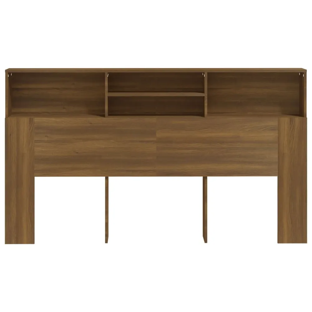 Hoofdbordkast 180x19x103,5 cm bruin eikenkleur met Sleutelvergrendeling