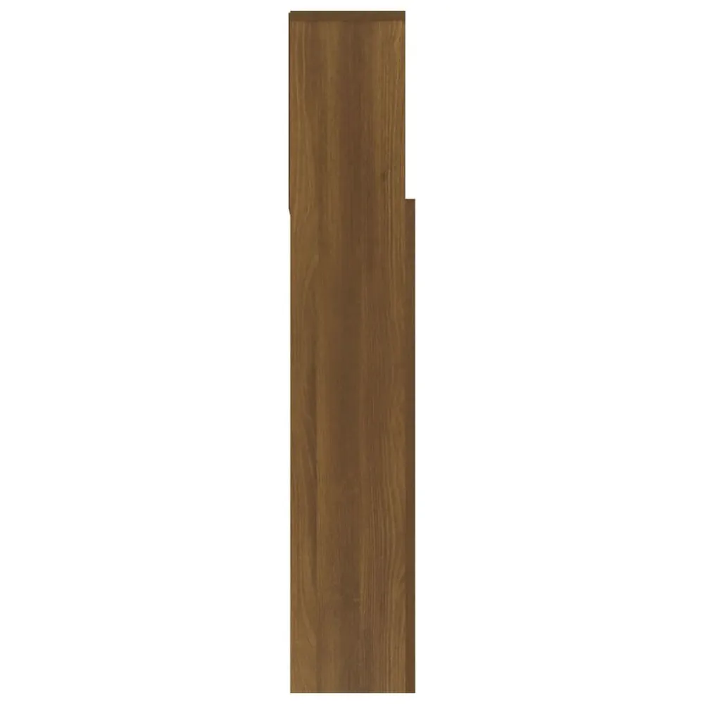 Hoofdbordkast 180x19x103,5 cm bruin eikenkleur met Sleutelvergrendeling