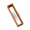 Langwerpige cortenstalen plantenbak zonder bodem 150x40x40 cm