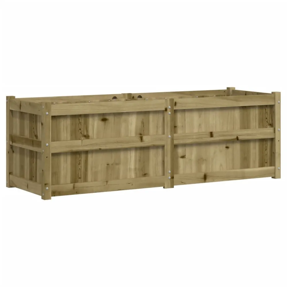 Plantenbak 150x50x50 cm geïmpregneerd grenenhout Verzinkt Staal