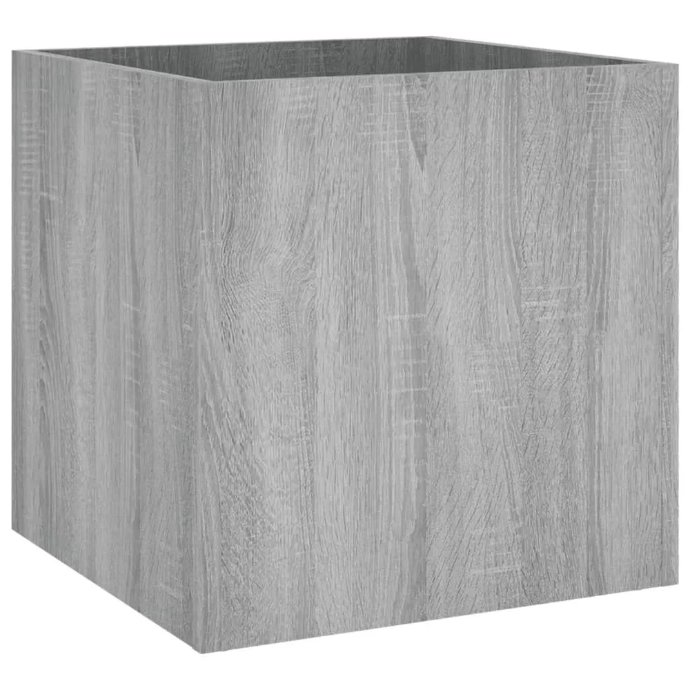 Plantenbak 40x40x40 cm bewerkt hout grijs sonoma eiken