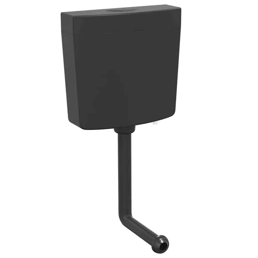 Toiletstortbak met watertoevoer onderin 3/6 L zwart voor Appartementencomplexen