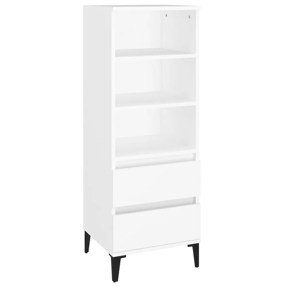 Verstelbare deur Hoge kast 40x36x110 cm bewerkt hout wit