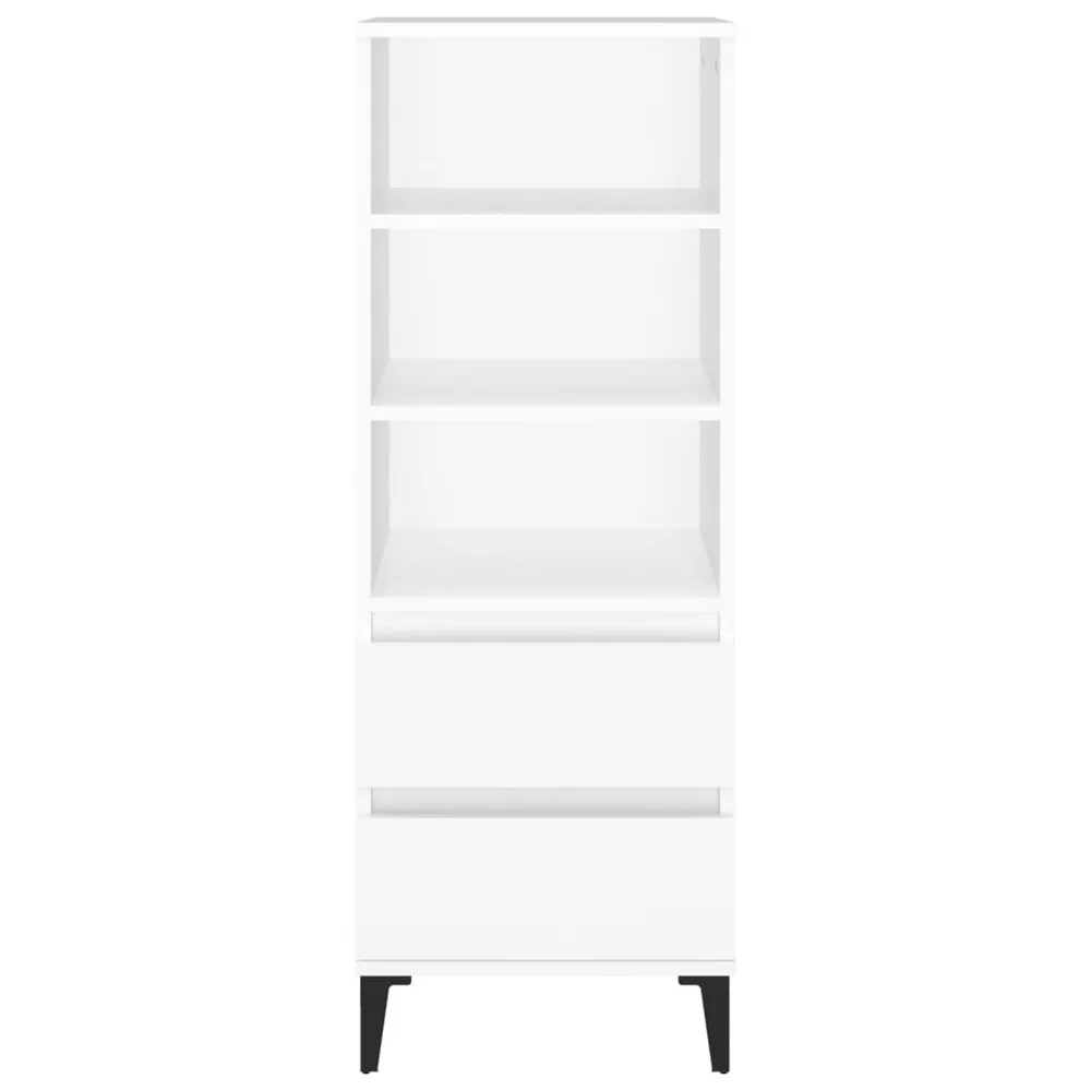 Verstelbare deur Hoge kast 40x36x110 cm bewerkt hout wit