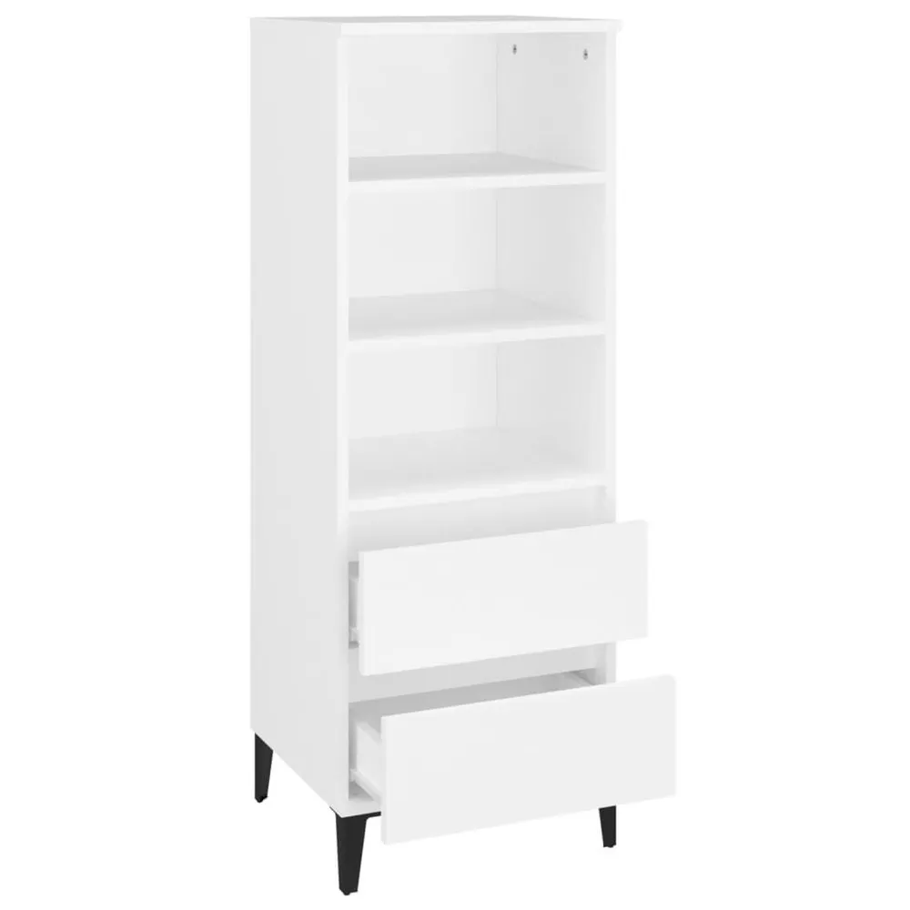 Verstelbare deur Hoge kast 40x36x110 cm bewerkt hout wit