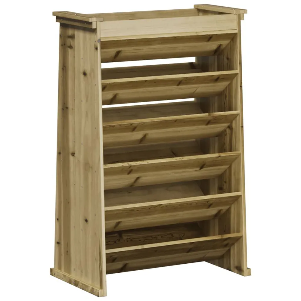 Verstelbare deur Kruidenbak 6-laags 69x40x101,5 cm geïmpregneerd grenenhout