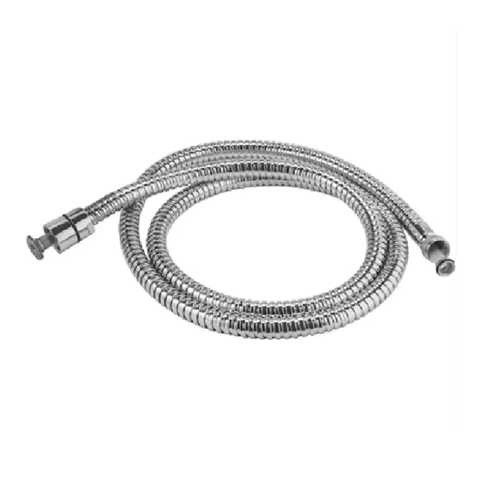 Flexible shower hose double crimping 200 cm - Verchroomd met Opbergtas
