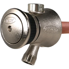 Prier P-114X 8" Ijskoud only TrueTemp Style Hydrant, Satin Nickel; 1/2" Crimp Pex - P-114X08