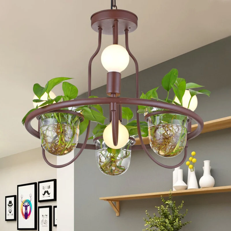 Dimbare Spot 1/2-Tier metalen kroonluchter zwak industrieel 4/7/10 lampen woonkamer LED hanglamp koffie