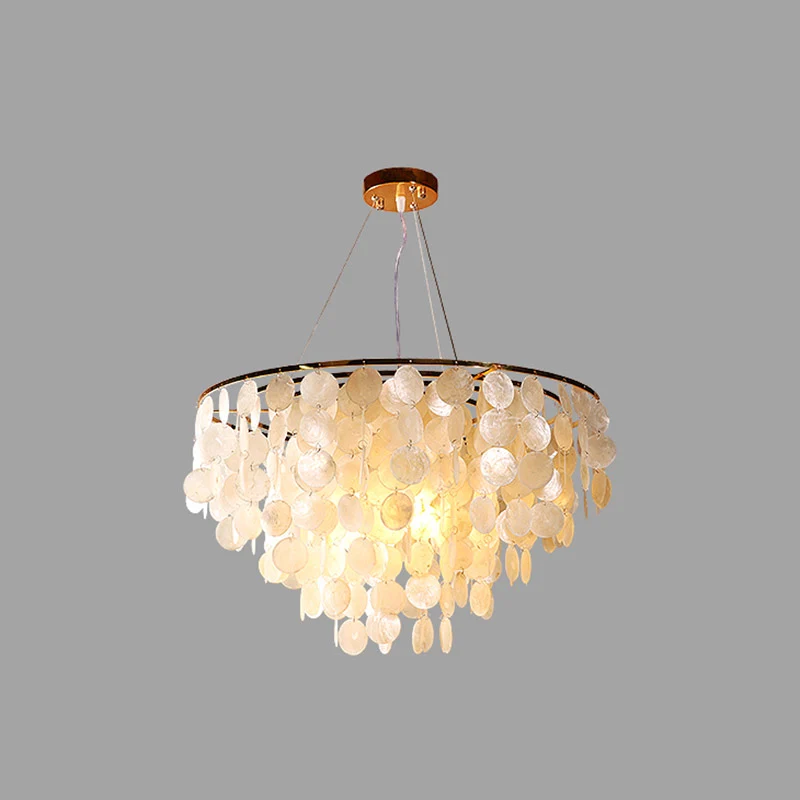 Dimbare Spot String Eetkamer Kroonluchter Hanglamp Minimalistische Shell Gouden Hangende Verlichting