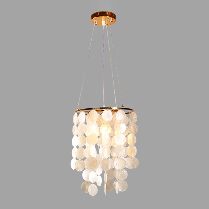 Dimbare Spot String Eetkamer Kroonluchter Hanglamp Minimalistische Shell Gouden Hangende Verlichting