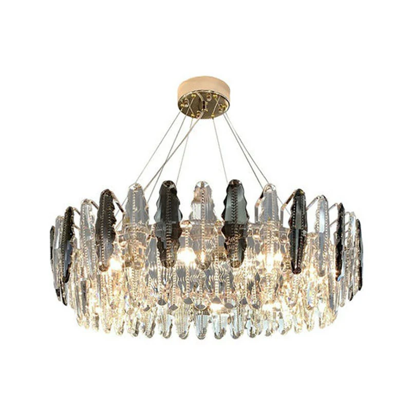 Drum woonkamer hangverlichting kristal moderne stijl kroonluchter lichtarmatuur stralend