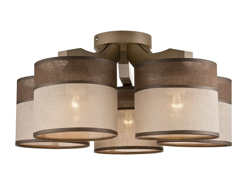 Energiezuinige Plafondlamp Andrea, Bruin, 23x43x43 cm, EPIKASA
