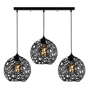 Hanglamp met verstelbare hoogte CELINDRA - L. 100 x H. 35/115 cm - Zwart - Koop nu producten van topkwaliteit tegen kortin...