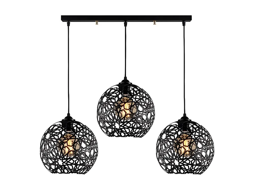 Hanglamp met verstelbare hoogte CELINDRA - L. 100 x H. 35/115 cm - Zwart - Koop nu producten van topkwaliteit tegen kortin...