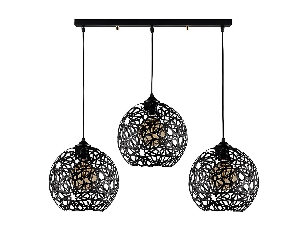 Hanglamp met verstelbare hoogte CELINDRA - L. 100 x H. 35/115 cm - Zwart - Koop nu producten van topkwaliteit tegen kortin...
