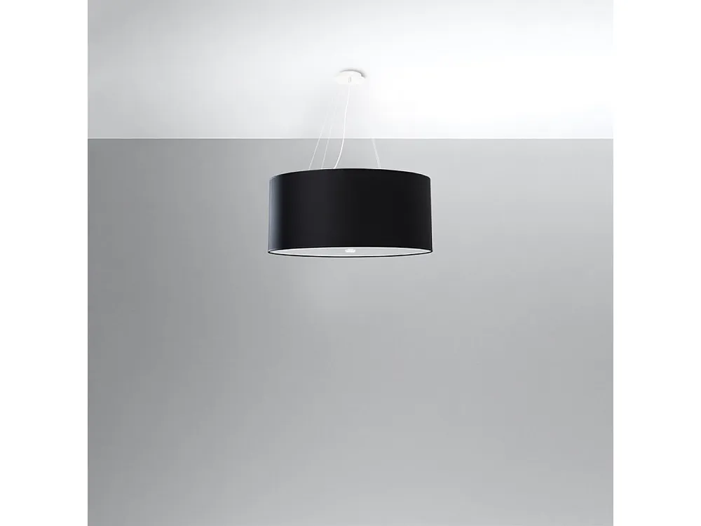 Minimalistisch Design Kroonluchter minimalistisch van - 5 lichtbronnen - L.60 x H.115 cm - zwart