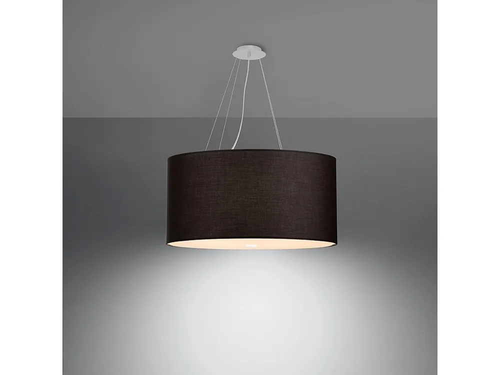 Minimalistisch Design Kroonluchter minimalistisch van - 5 lichtbronnen - L.60 x H.115 cm - zwart