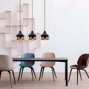 Moderne Plafond Hanglamp met verstelbare hoogte YILDO - L67 x H25/111 cm - Zwart en koperkleurig