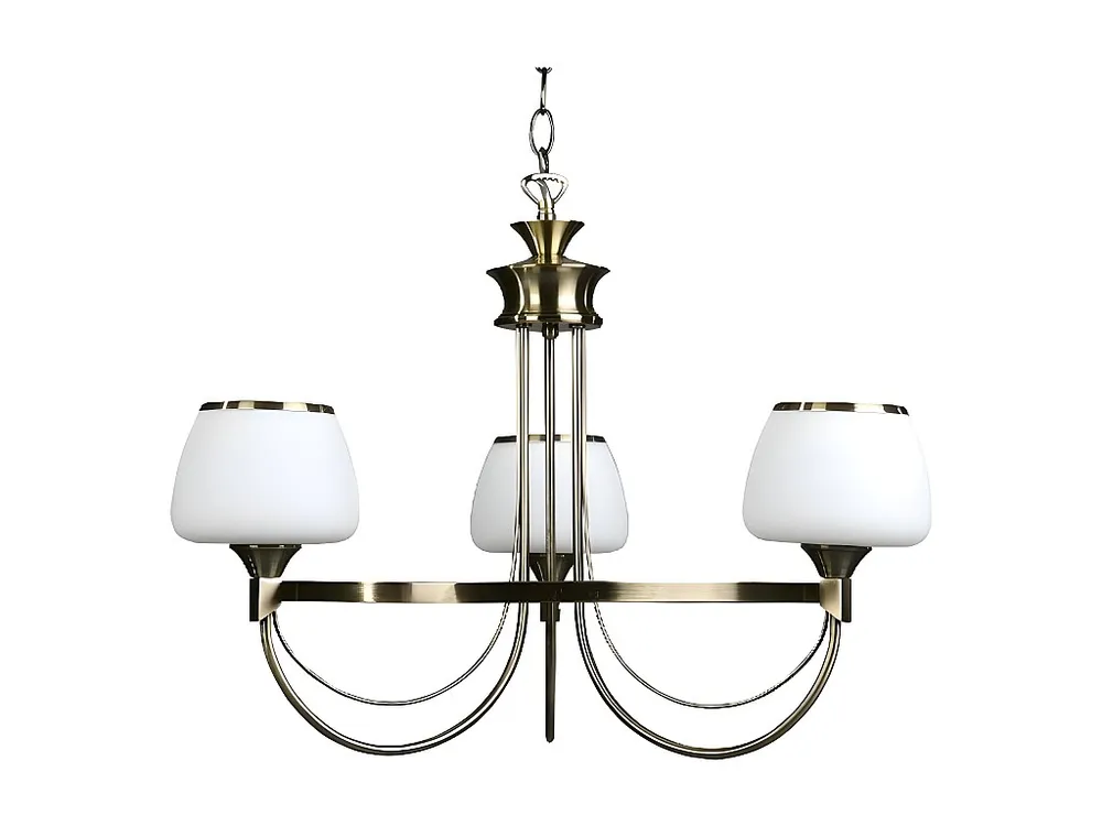 Moderne Plafond Ronda Hanglamp, Messing, Wit, 54x54x110 cm, EPIKASA