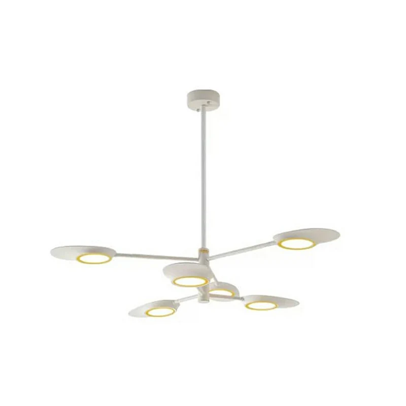 Stralende Burst Kroonluchter Hanglamp Postmoderne Stijl Metallic Woonkamer LED Hanglamp met Lange Kabel