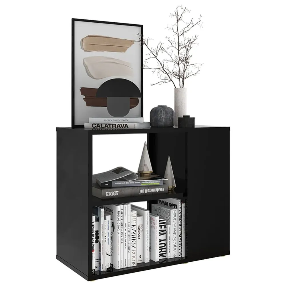 Bijzetkast 60x30x50 cm bewerkt hout zwart met Garantie