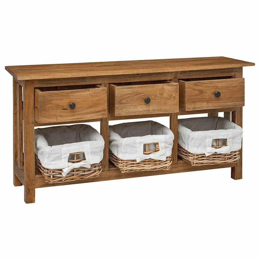 Inbouw Dressoir 100x30x50 cm massief mahoniehout