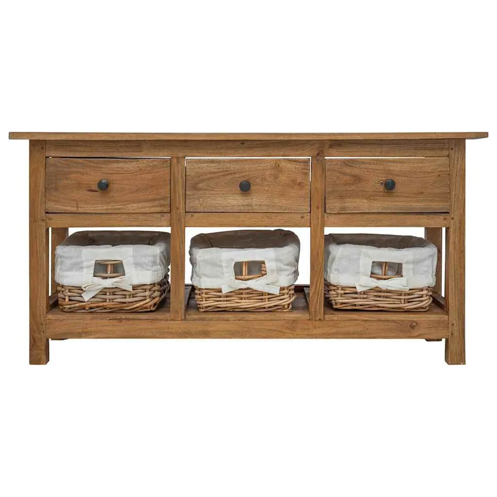 Inbouw Dressoir 100x30x50 cm massief mahoniehout