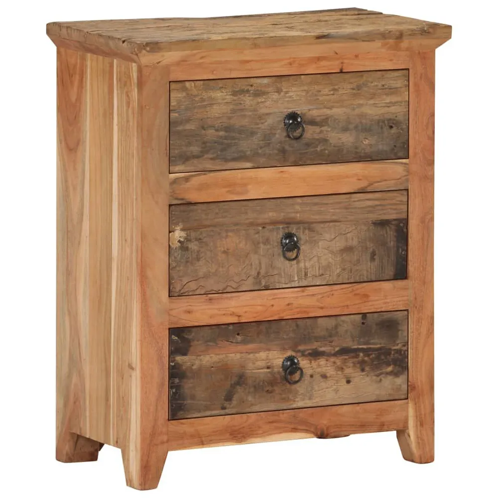 Lade Dressoir 60x33x75 cm massief acaciahout en gerecycled hout