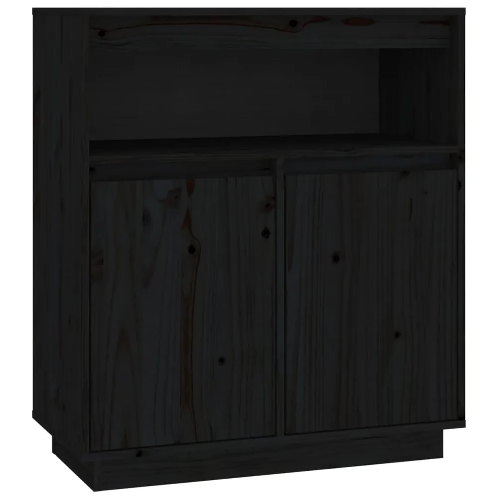 OEM Origineel Dressoir 70x34x80 cm massief grenenhout zwart