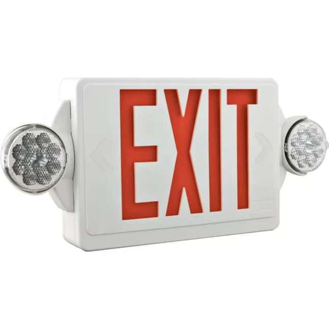 Lithonia Lighting LHQM 5-Watt 120/277-Volt LED White Hardwired Exit Light Rood Lights