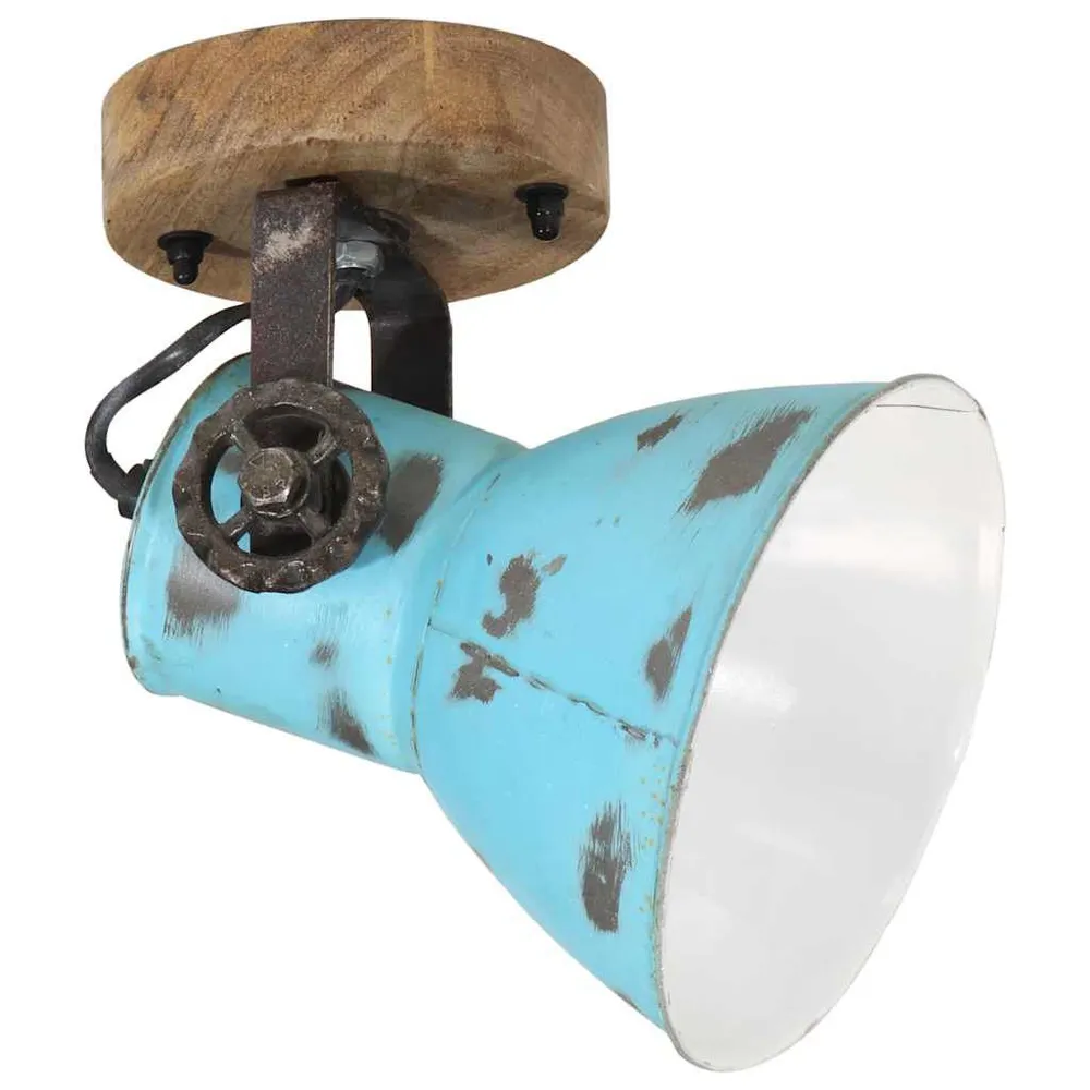 Wandlamp 25 W E27 11,5x11,5x25 cm verweerd blauw