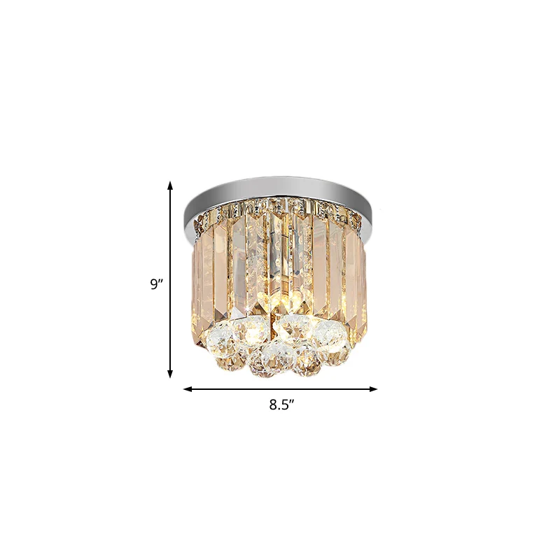 Drum Inbouwlamp Hedendaags Rechthoekig Gesneden 2/4/6 Lichten Chroom Plafondlamp, 8,5"/12"/16" Dia - Incl. Garantie