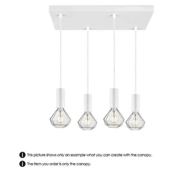 Energiezuinige LED Home Sweet Home Plafondhouder voor lamp - 4 voudig, 25 x 47 cm
